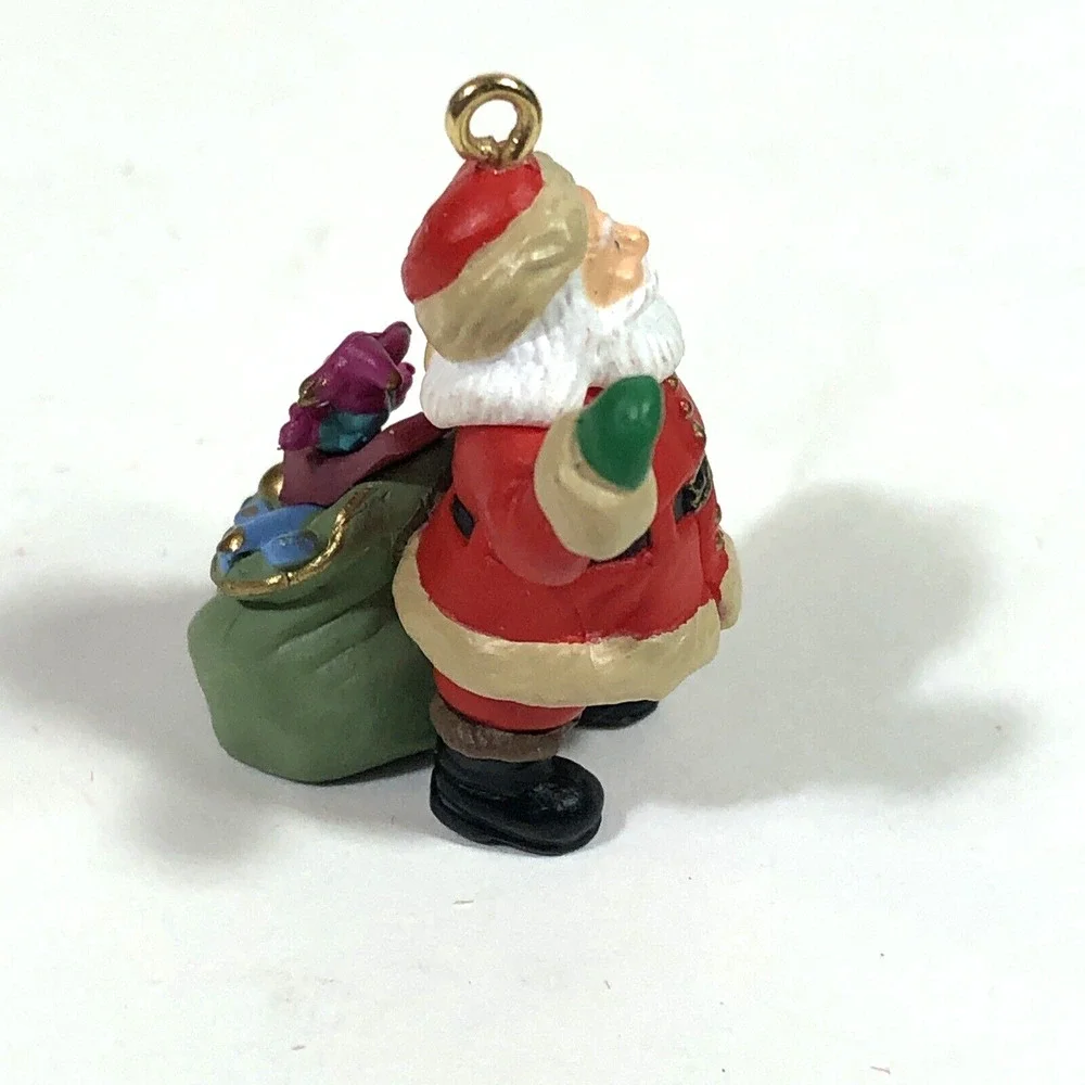 Hallmark Keepsake Miniature Ornament Jolly Visitor Santa Vintage 1994 Box Tiny